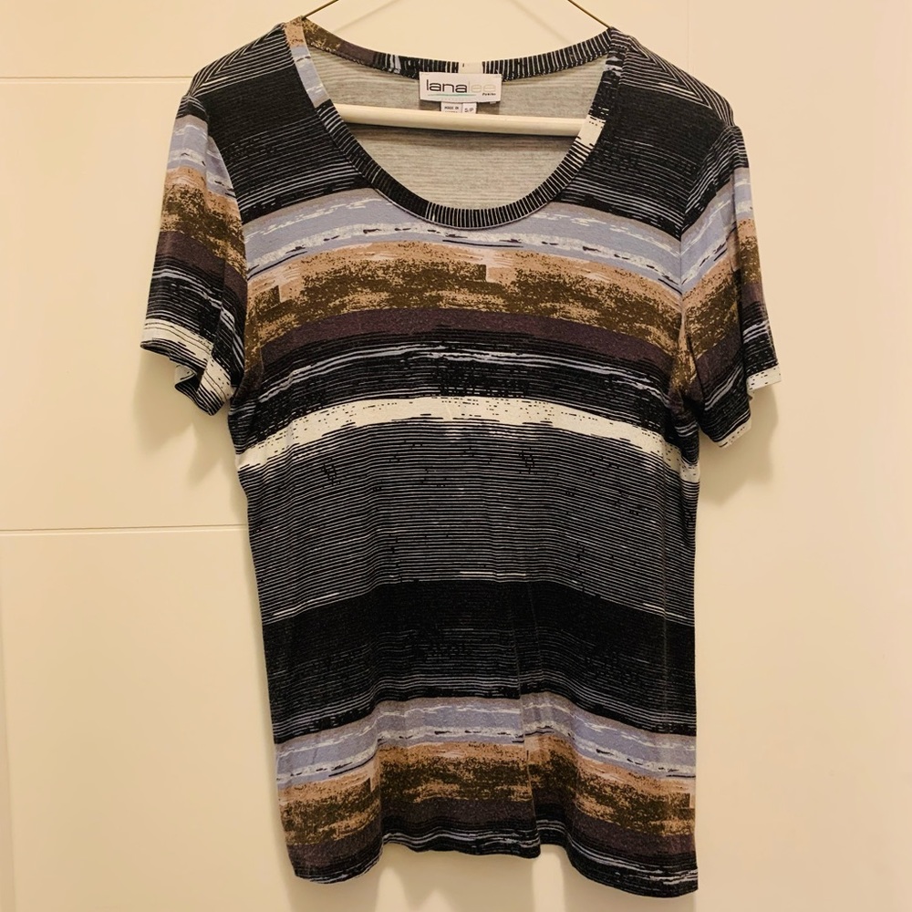 Lanalee Petite Small Striped Black,Brown and White